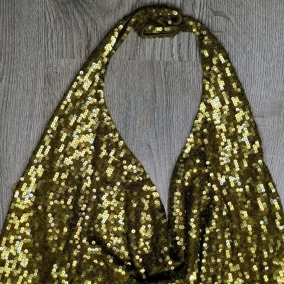 Luxury Vintage Knit Cashmere Sequins Maxi Dress -- Donna Karan - Picture 11 of 13